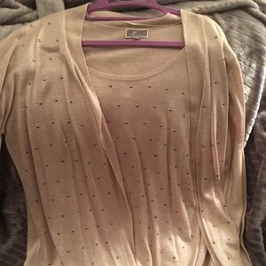 NWT Embellished sweater set look